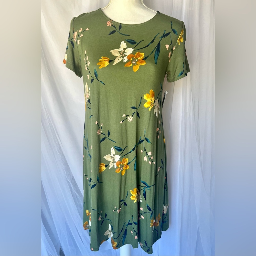 ⭐️NWT⭐️ OLD NAVY | Olive Green Jersey Knot Shift Dress | Size S